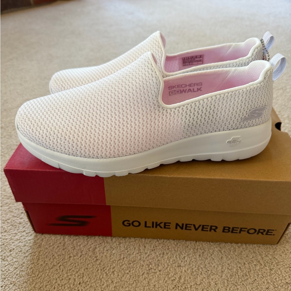 Skechers GO WALK JOY Classic White Slip-On Shoes